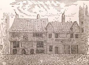 Old Inns, Bigg Market, Newcastle, 1843